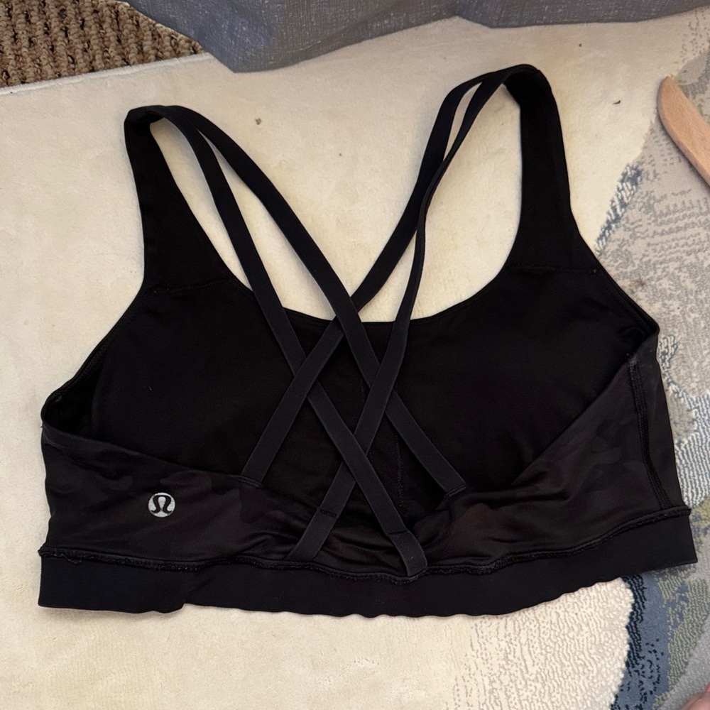 lululemon Black Camo Energy Sports Bra 8